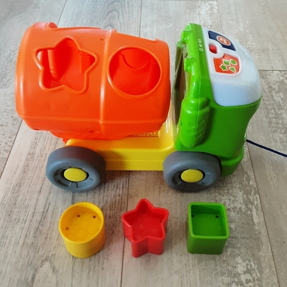 Fisher Price Cement Truck With Shapes, lights up, plays music